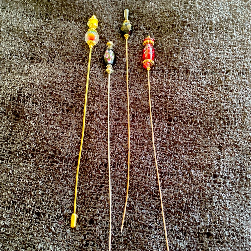 Vintage HatPins a lot of 4 Beautiful pins